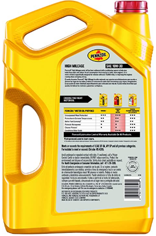 Pennzoil High Mileage Conventional 10W-30 Motor Oil